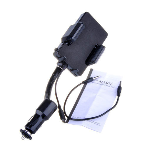 Car Mount, Rotating USB Port Charger Holder FM Transmitter - AWJ45