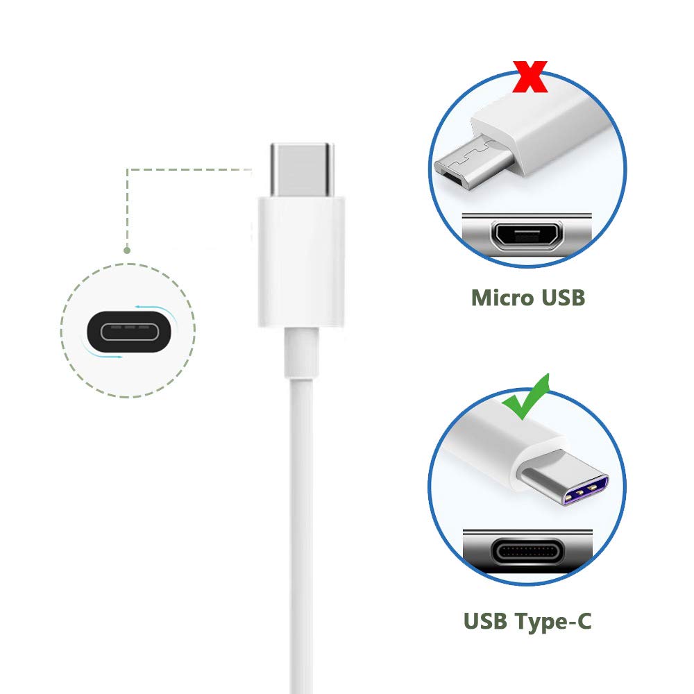 6ft and 10ft Long USB-C Cables, Data Sync Power Wire TYPE-C Cord Fast Charge - AWY72