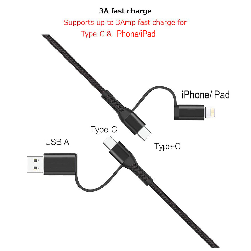 4-in-1 USB-C Cable, Wire Power Cord Fast Charger - AWZ48