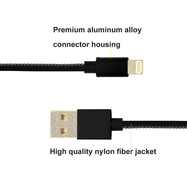MFi USB Cable, Power Charger Cord Certified 6ft - AWK73