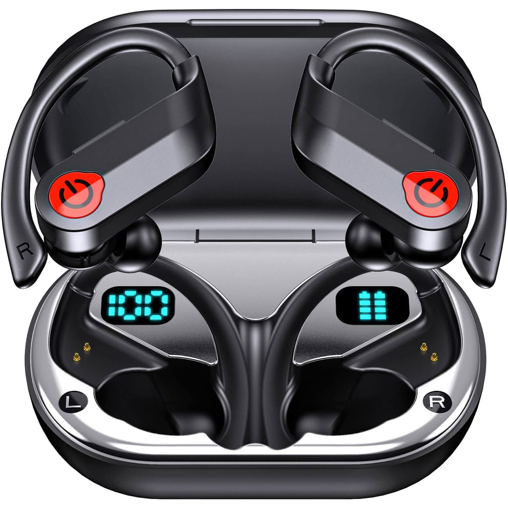 TWS Earphones , True Stereo Earbuds Headphones Wireless Earhook - AWY46