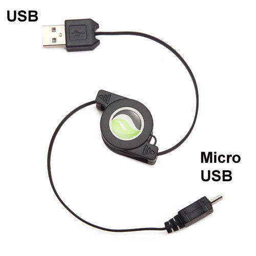 Car Home Charger, Power MicroUSB Retractable USB Cable - AWB84