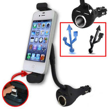 Load image into Gallery viewer, Car Mount, USB Port DC Socket Holder Charger - AWC95