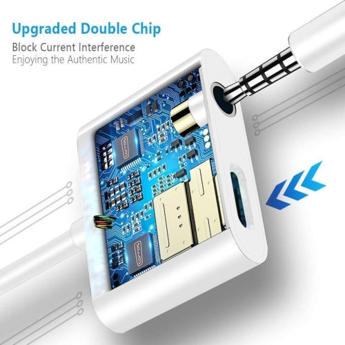 USB-C Headphone Adapter, Splitter Type-C Charger Port 3.5mm Jack Earphone - AWG27