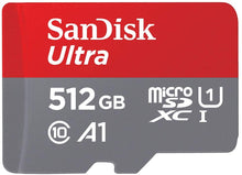 Load image into Gallery viewer, 512GB Memory Card, Class 10 MicroSD High Speed Sandisk Ultra - AWV15