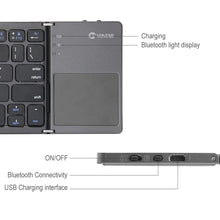 Load image into Gallery viewer, Wireless Keyboard, Compact Portable Rechargeable Folding - AWL66