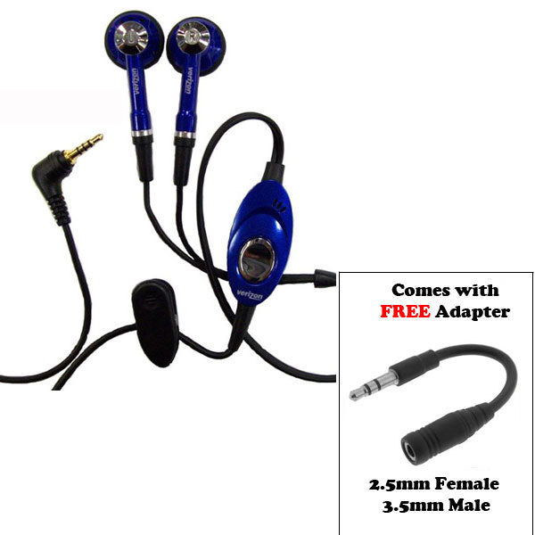 Headset, Headphones w Mic Earphones 2.5mm to 3.5mm Adapter - AWP08