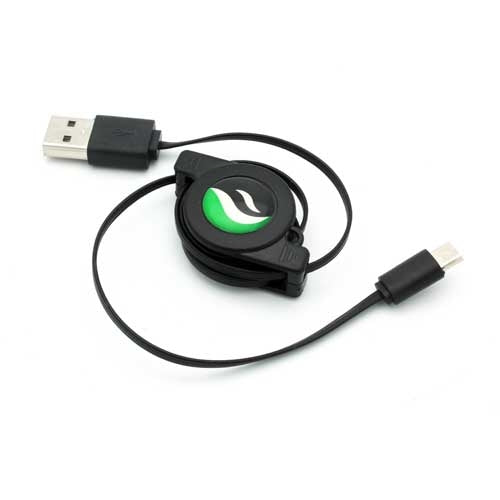 USB Cable, Power Charger MicroUSB Retractable - AWC92
