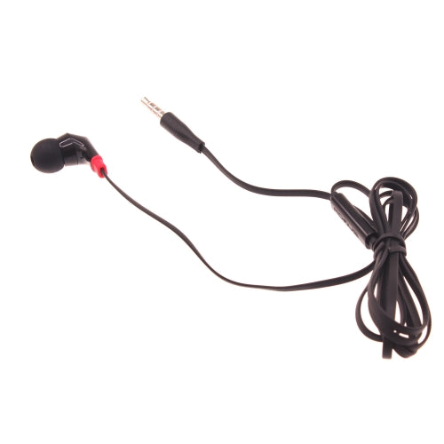 Mono Headset, Single Headphone 3.5mm Wired Earbud Earphone w Mic - AWF47
