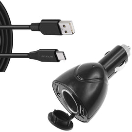 2-Port USB Charger,  Splitter DC Socket Power Cord 6ft Type-C Cable  - AWA87 1553-1