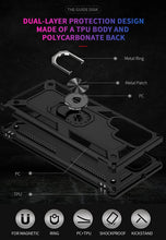 Load image into Gallery viewer, Hybrid Case Cover, Armor Shockproof Kickstand Metal Ring - AWZ02
