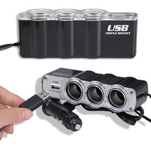 Load image into Gallery viewer, Car Charger, Power DC Socket 3-Port Splitter - AWM60