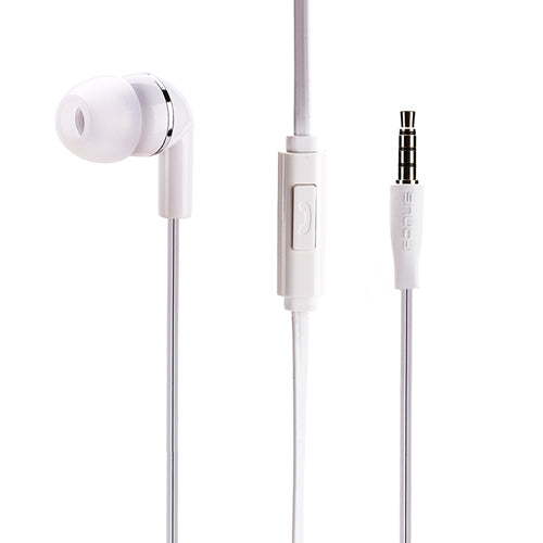 Mono Headset, Single Headphone 3.5mm Wired Earbud Earphone w Mic - AWF70
