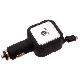 Car Charger,  Micro-USB 2-Port USB 4.8Amp Retractable  - AWM89 836-1