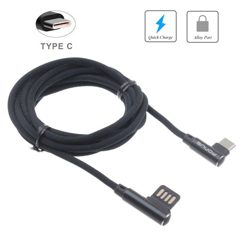 Angle USB Cable, Power USB-C Charger Cord 10ft Type-C - AWR34