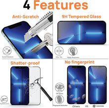 Load image into Gallery viewer, Belt Clip Case and 3 Pack Screen Protector, 9H Hardness Kickstand Cover Tempered Glass Swivel Holster - AWA54+3Z31
